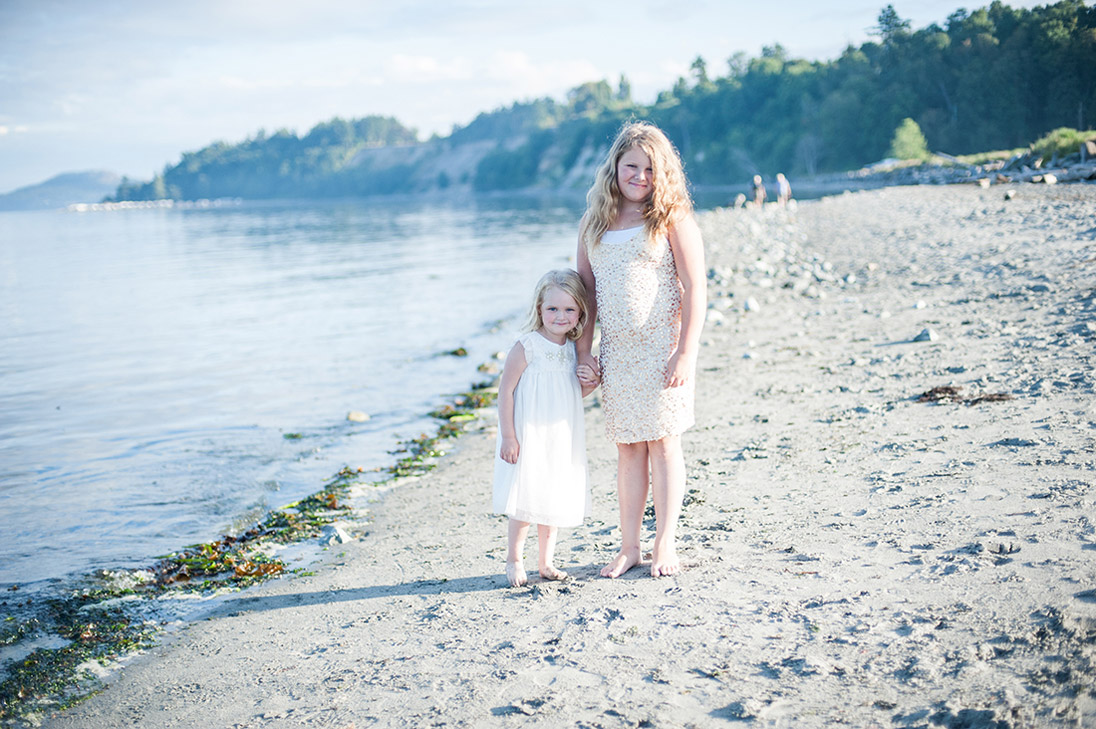 Beach Child Portraits with Sparkle at Vancouver Island