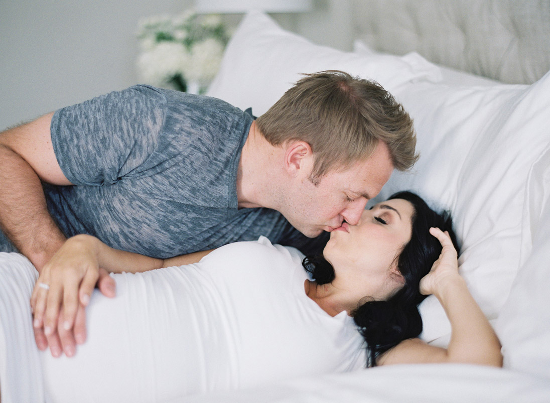 Romantic Home Maternity Session by Christine Choi Photography