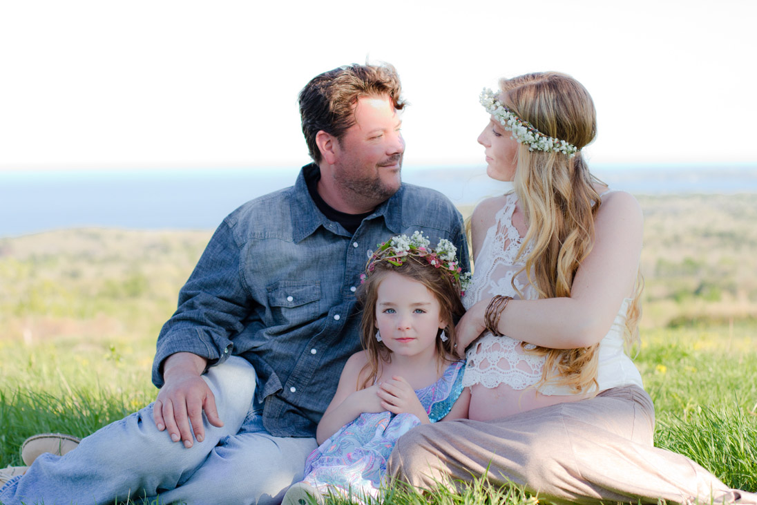 Serene Family Maternity Session in Rockport, Maine