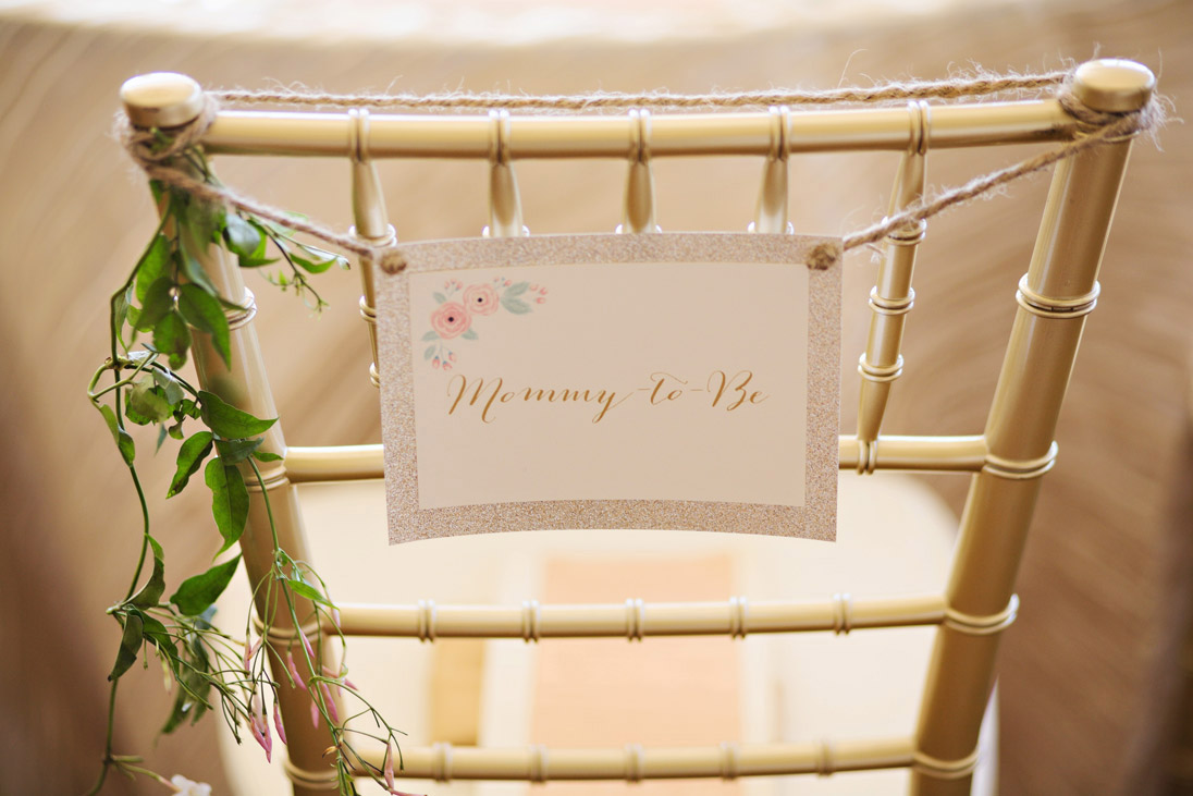 An Elegant Baby Shower in White, Gold, and Peach