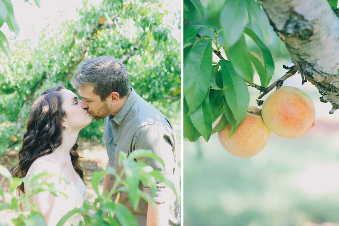 Beautiful Pregnancy Announcement Shoot at the Peach Orchard