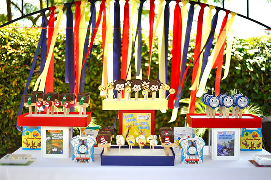 Red Yellow and Blue Storybook Baby Shower