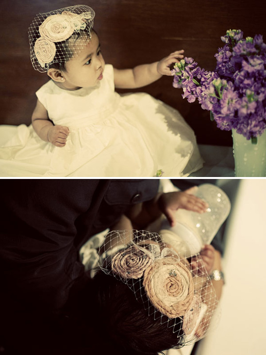 Lilac, Gray, and Pink Baptism Reception