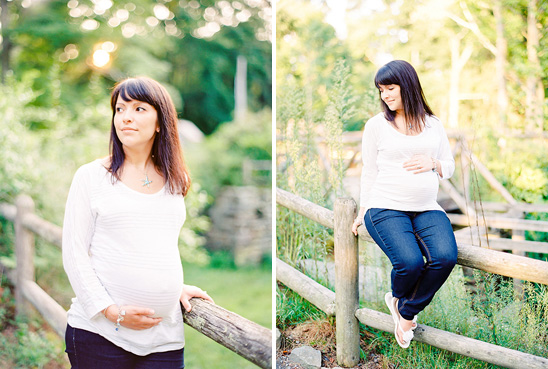Maternity photos captured at the same spot where her husband proposed