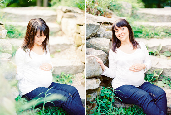 Maternity photos captured at the same spot where her husband proposed
