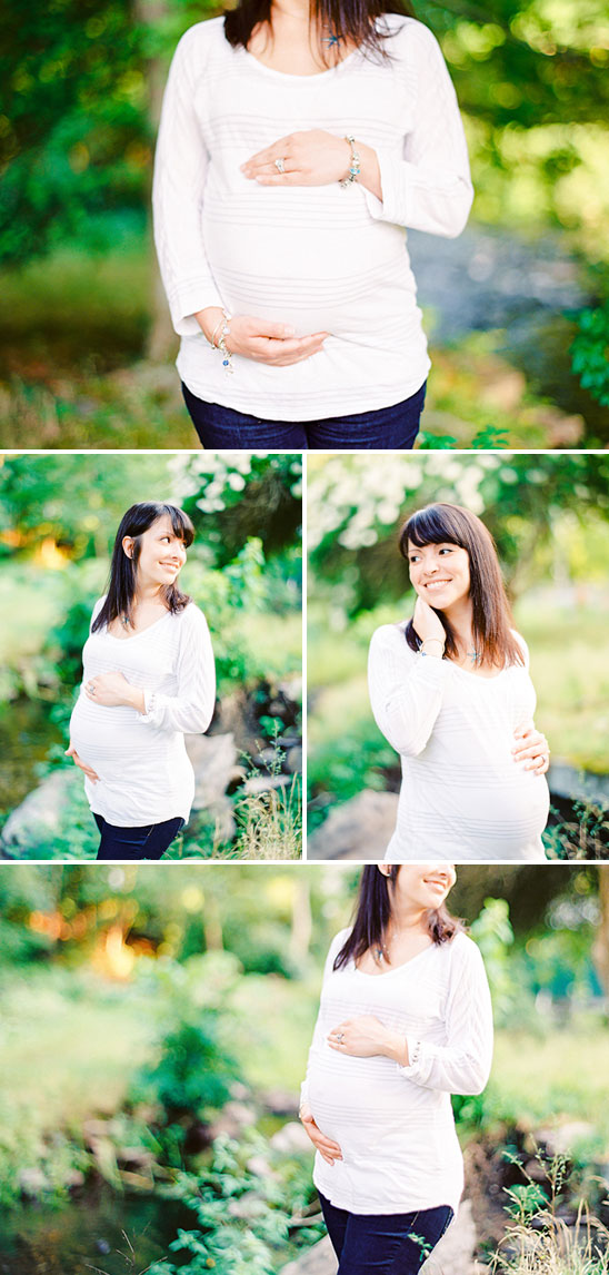 Maternity photos captured at the same spot where her husband proposed