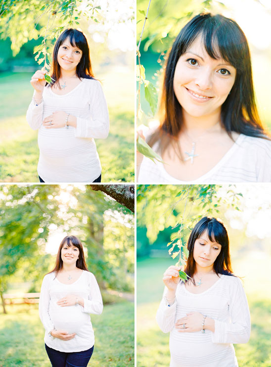 Maternity photos captured at the same spot where her husband proposed