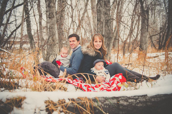 Winter Family Session in the Snow
