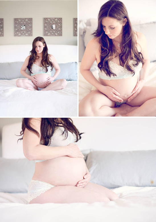 Intimate at-home maternity shoot
