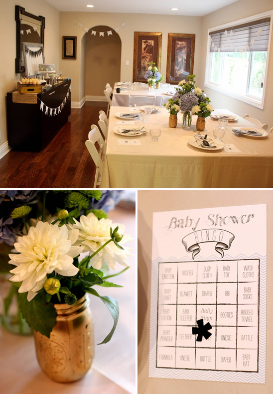 Baby Shower with Calligraphy and Chalkboard Details