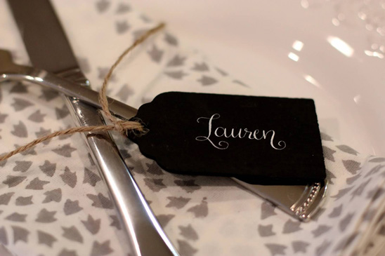 Baby Shower with Calligraphy and Chalkboard Details