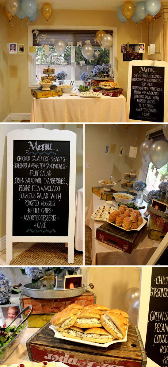 Baby Shower with Calligraphy and Chalkboard Details