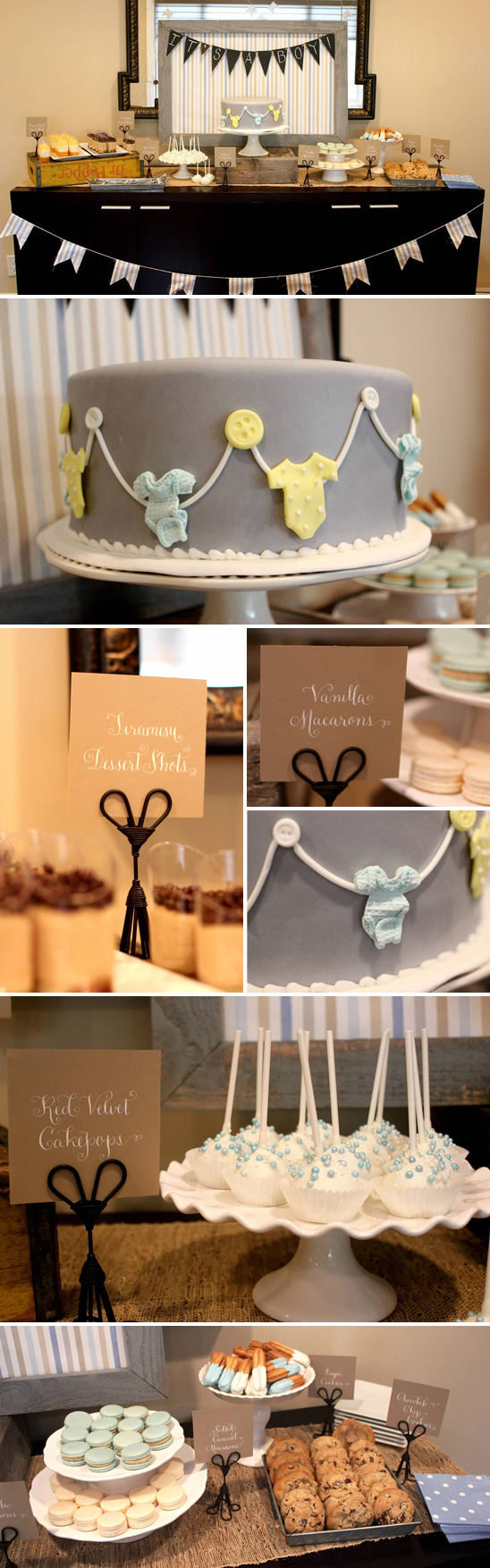 Baby Shower with Calligraphy and Chalkboard Details