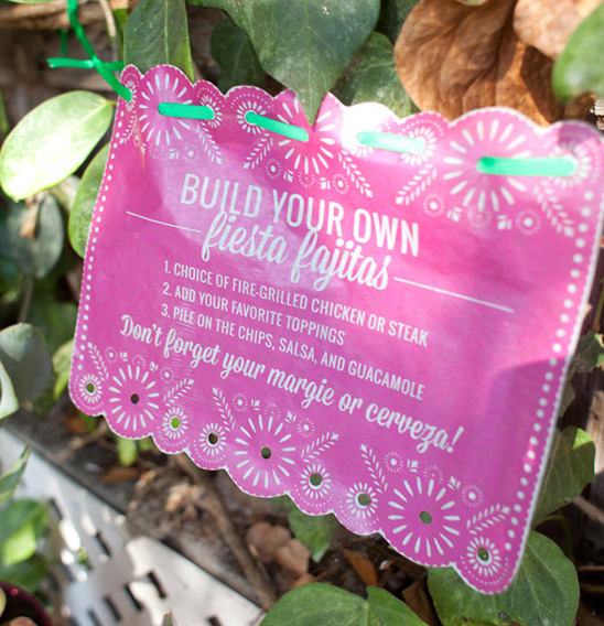 Build your own fajita station - Fiesta Themed Baby Shower
