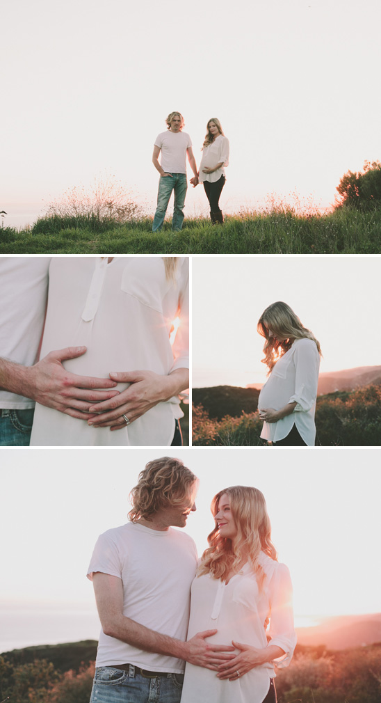 Sunset maternity session in Topanga Canyon, CA