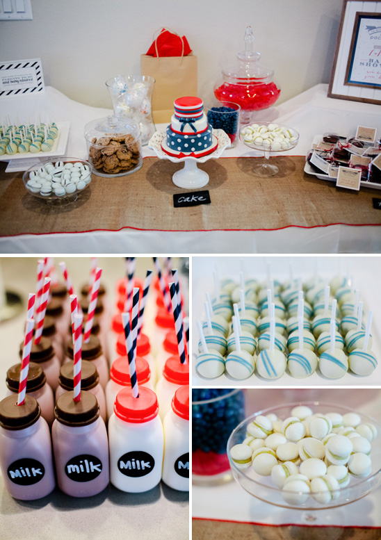 Red, Navy, and White Baby Shower Inspired by the Red Sox