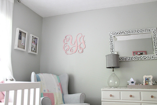 Soft Gray and Pink Nursery