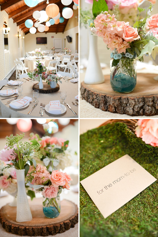 Pretty Aqua and Coral Baby Shower