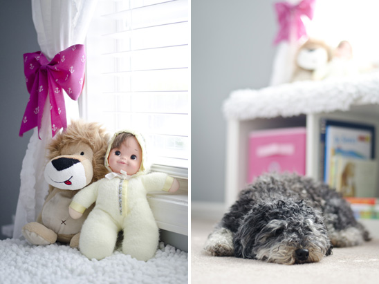 Pink and Navy Nautical Nursery