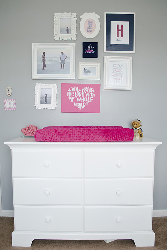 Pink and Navy Nautical Nursery