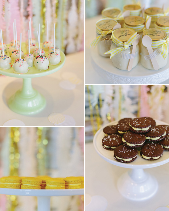 A Pretty Surprise Baby Shower in Gray, Yellow, Pink and Mint