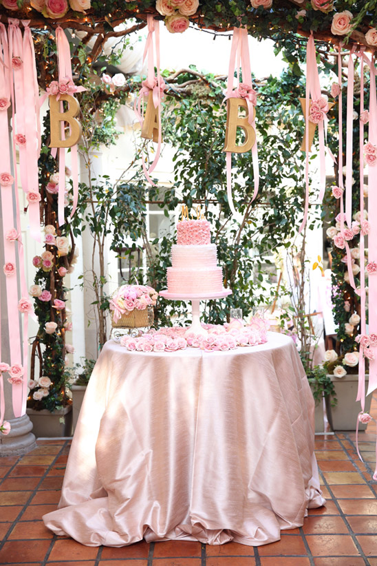 A Feminine, Elegant Baby Shower in Pink and Gold