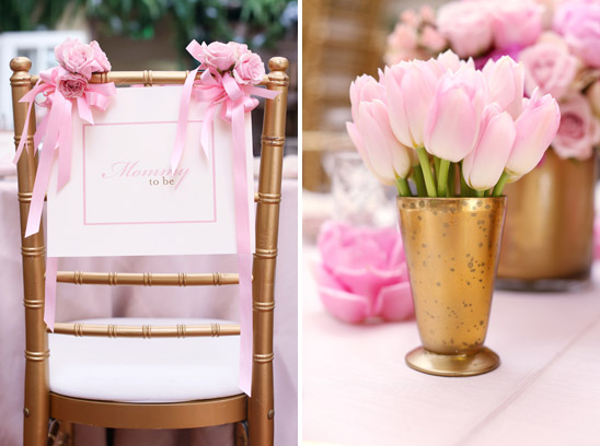 A Feminine, Elegant Baby Shower in Pink and Gold