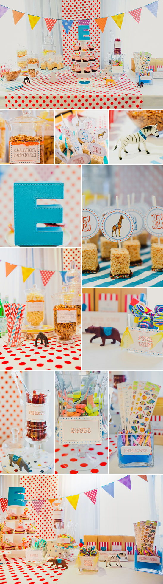 A Colorful Circus Themed Birthday Party