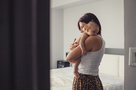 Three-month-old Portraits with Baby Girl Logan