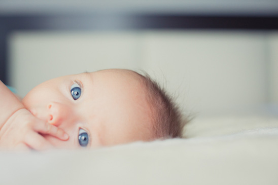 Three-month-old Portraits with Baby Girl Logan