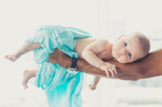 Three-month-old Portraits with Baby Girl Logan
