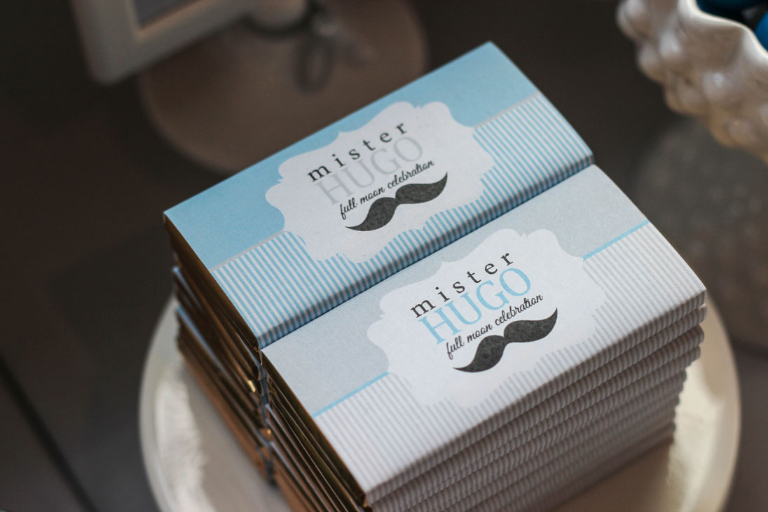 Full Month Mustache Themed Dessert Table