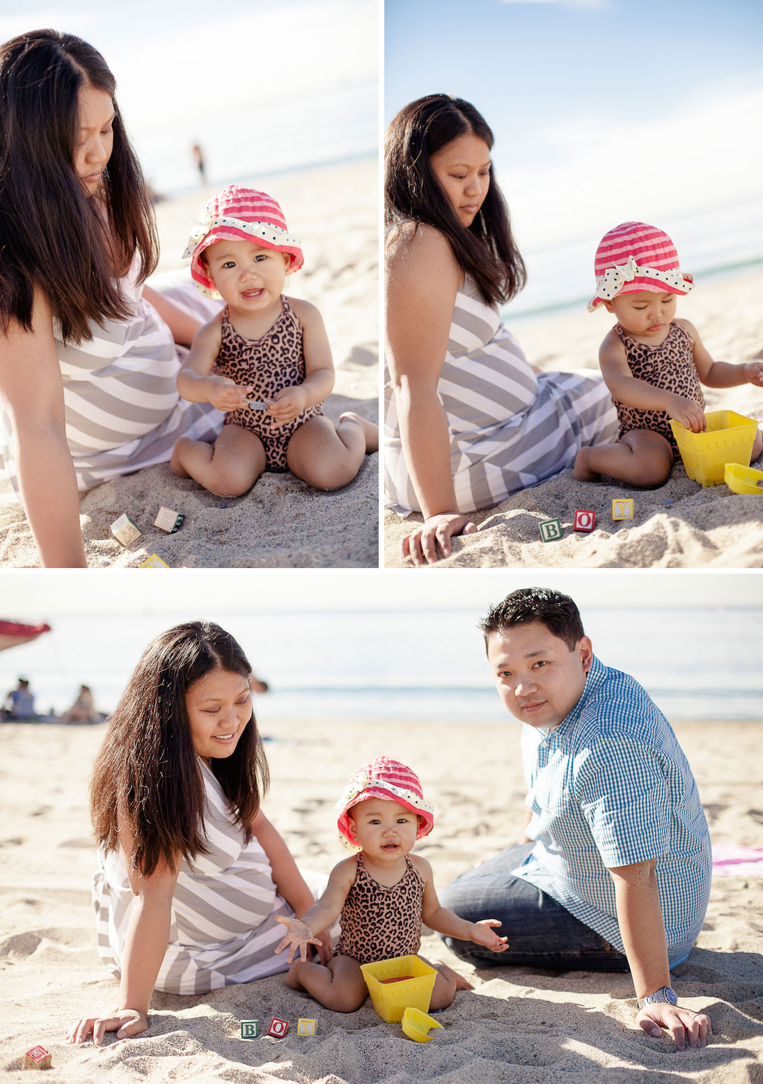 Family Maternity Session at Redondo Beach