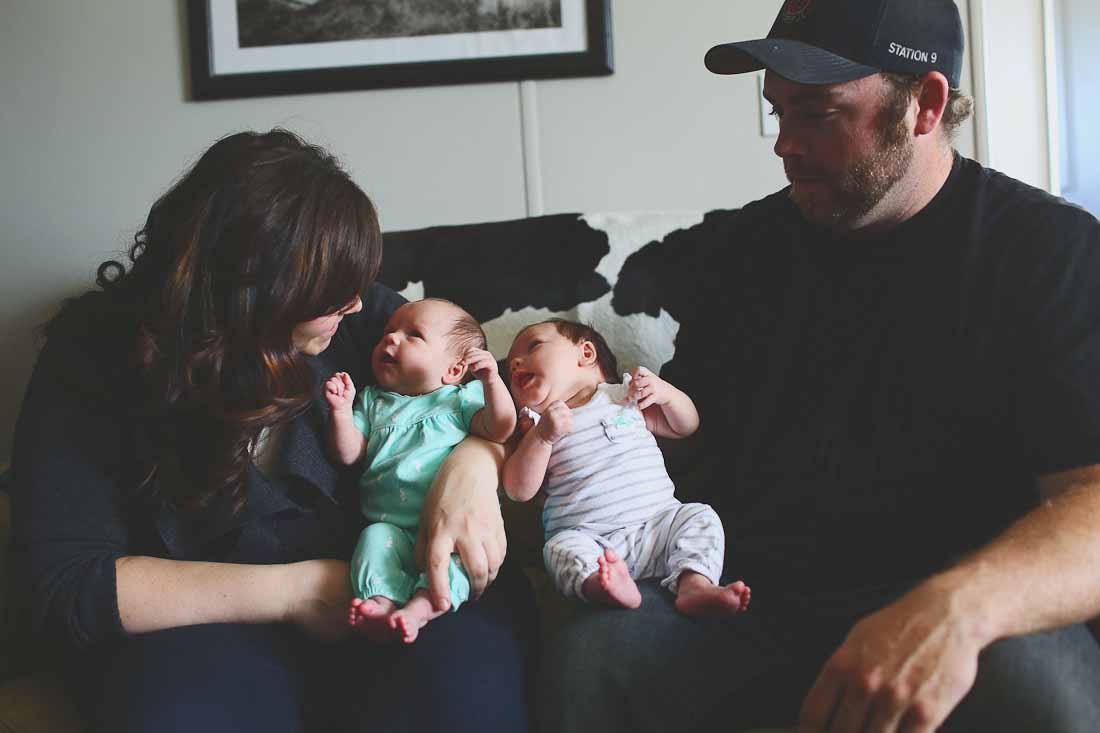 Sweet At-Home Twin Newborn Session
