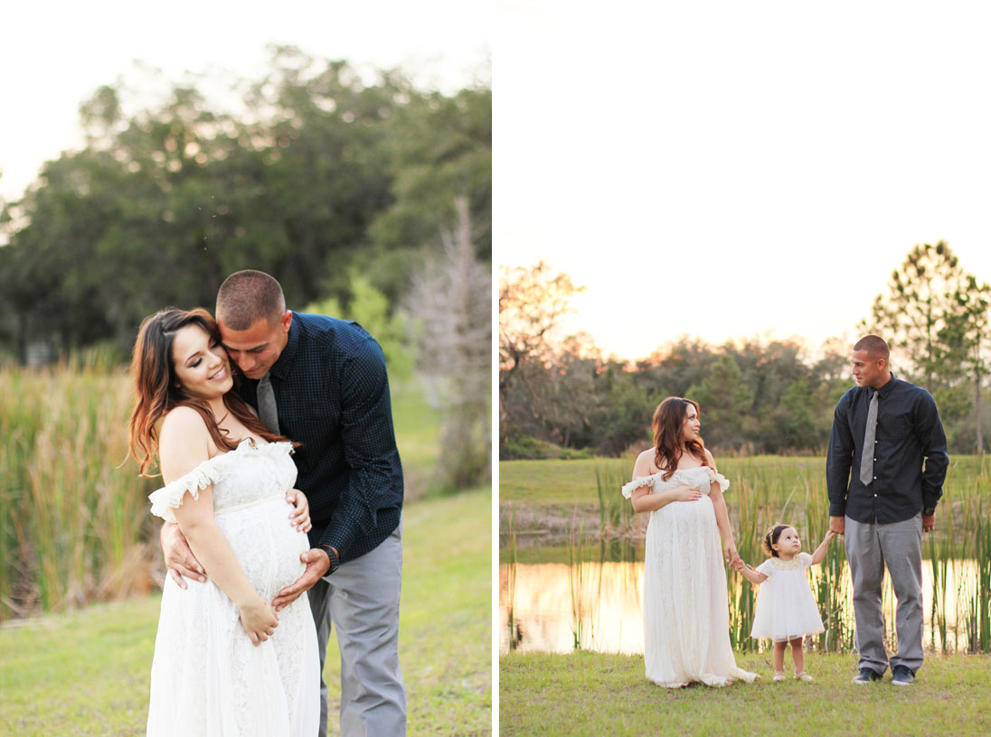Sunset Family Maternity Session in Orlando, Florida