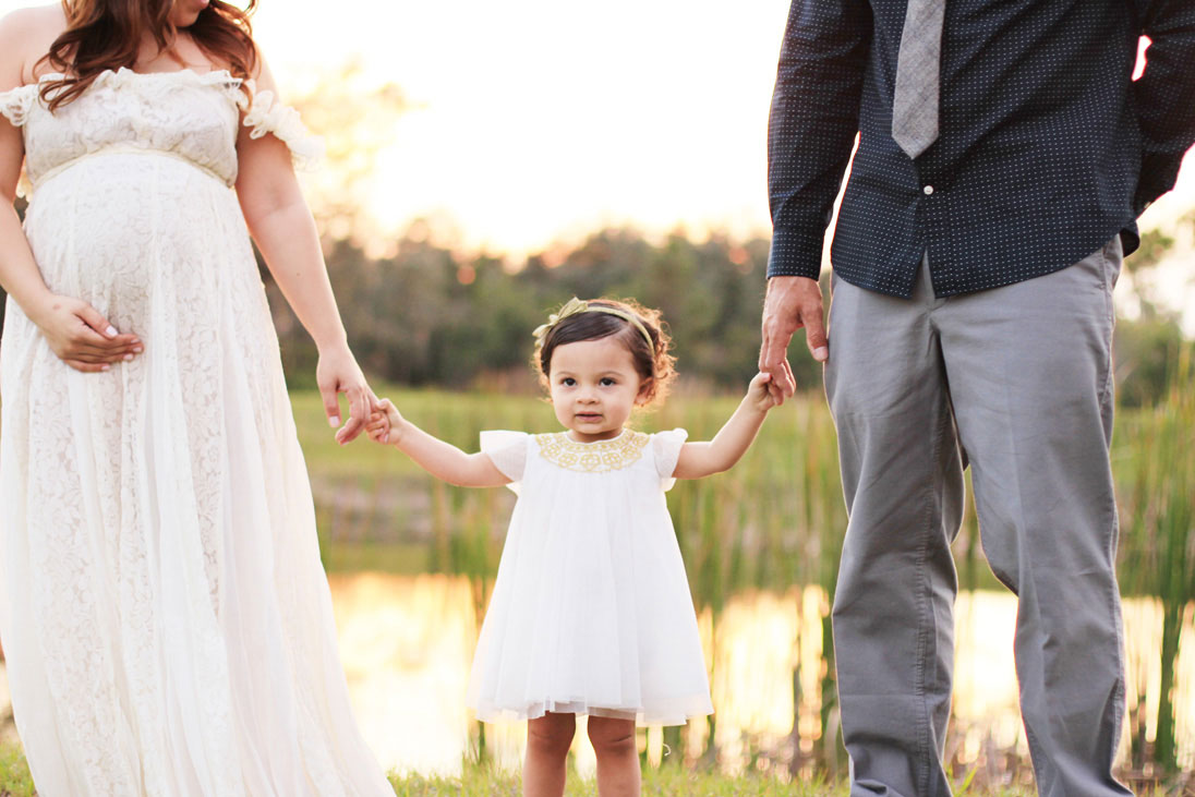 Sunset Family Maternity Session in Orlando, Florida