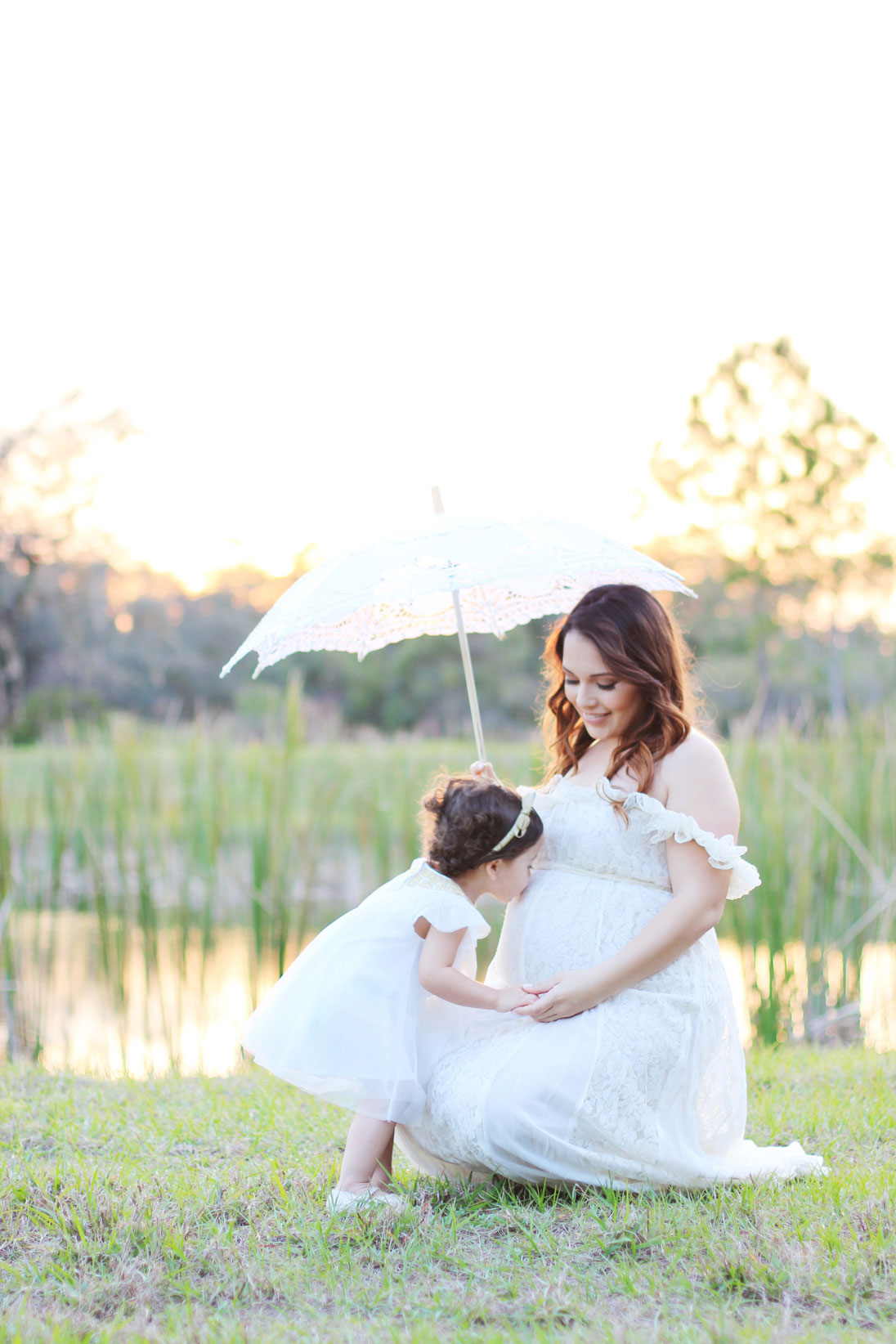 Sunset Family Maternity Session in Orlando, Florida