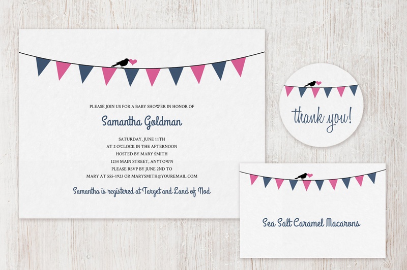 Bird and Bunting Party Suite