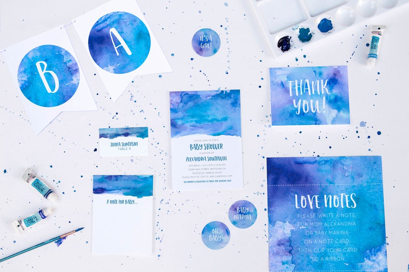 Beautiful Watercolor Party Suite