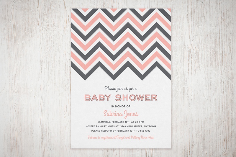 Chevron Baby Shower Invitation