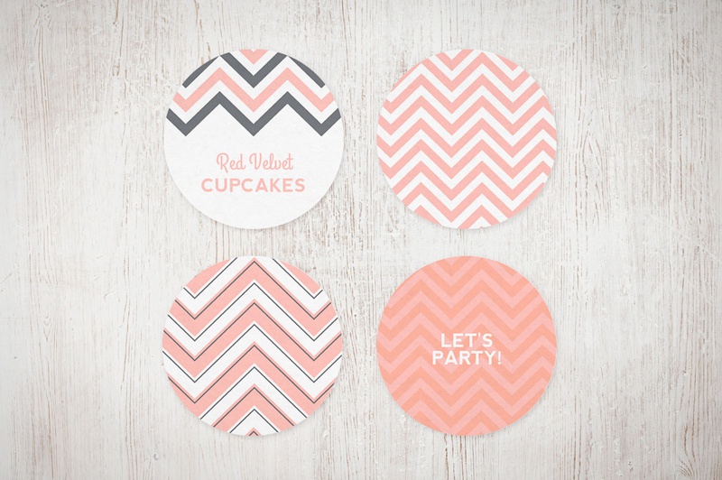 Chevron Party Circles