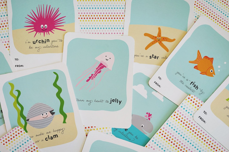 Cute Ocean Creature Classroom Valentines